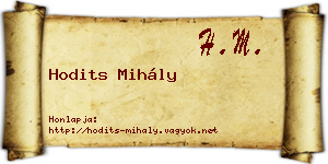 Hodits Mihály névjegykártya